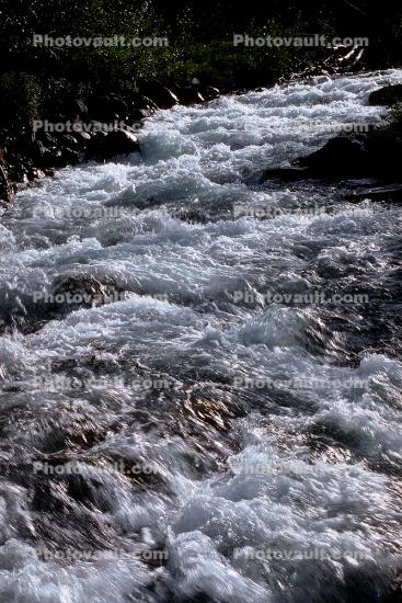 river, cascade, rapids, vibrant