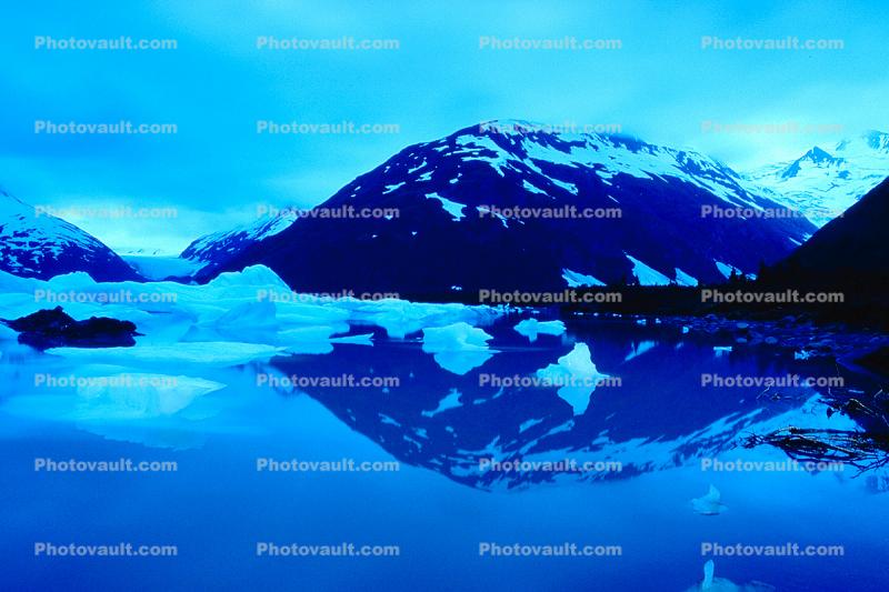 Glacier, Midnight Sun, Portage Glacier