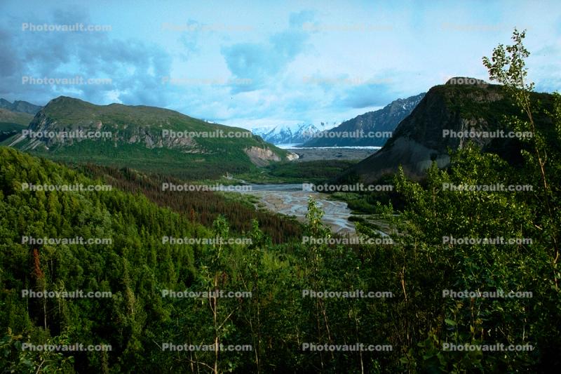 River, Mountains, forest
