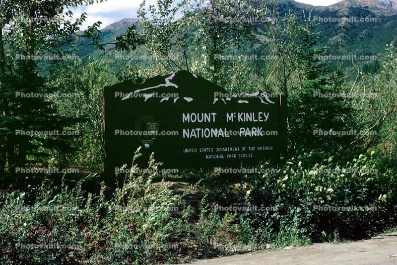 Mount McKinley National Park, signage, marker