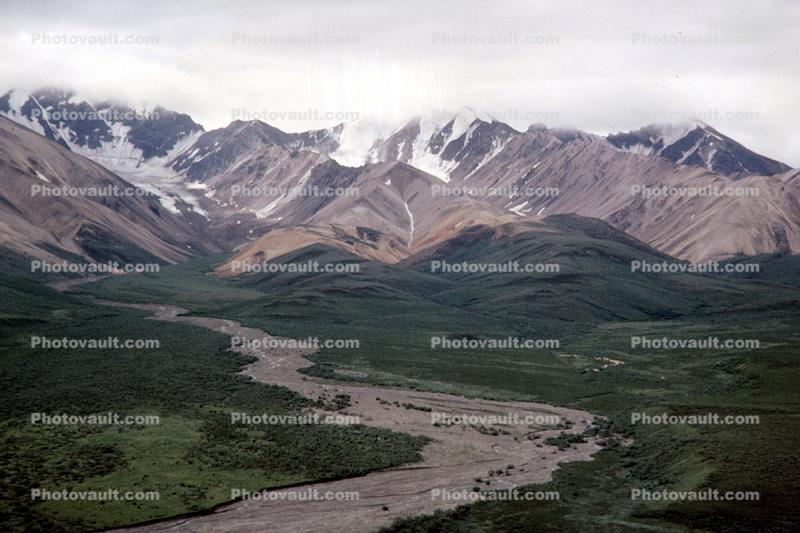 Hills, mountains, river