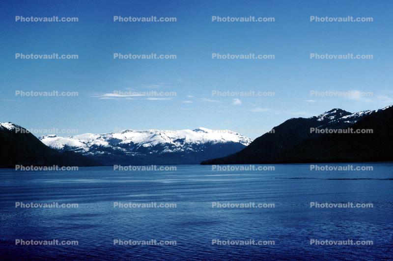 Stepaans Passage, Smooth Glassy Sea, Mountains, water, coast, south of Juneau