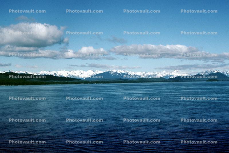 Stepaans Passage, Smooth Glassy Sea, Mountains, water, coast, south of Juneau