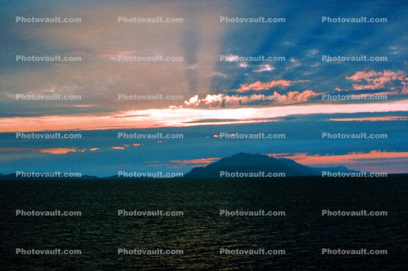 Sunset Clouds, Mountain, Denali National Park, Corpuscular Rays