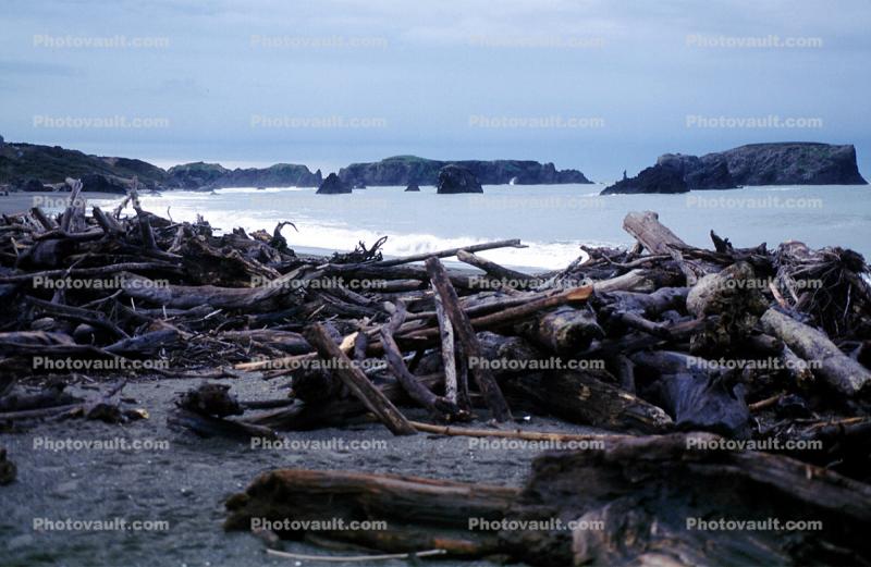 Driftwood, Shore, Seashore, Rocks, Pacific Ocean, Bandon