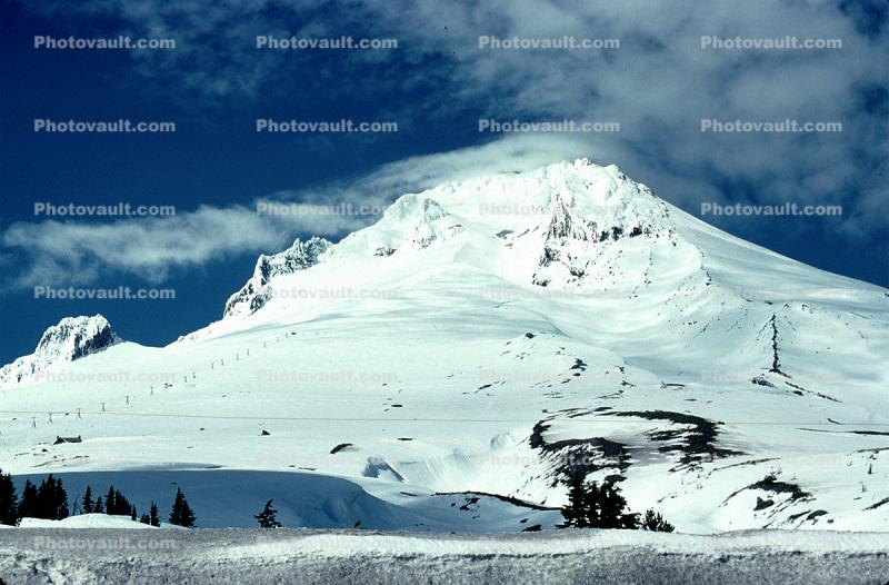 Mount Hood, Mountain Peak, Snow, Cold, Ice, Frozen, Icy, Winter, Wintry