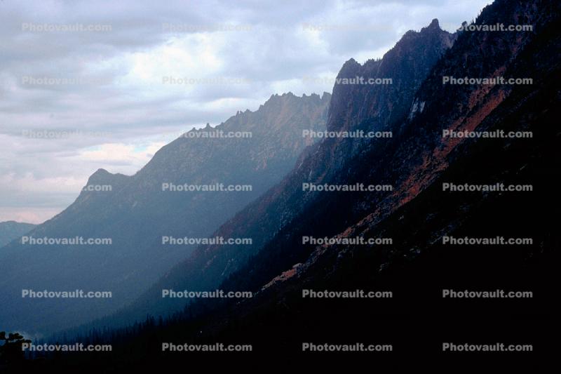 Mountains, peak, forest
