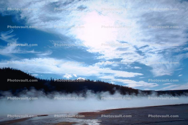 steam, hill, Hot Spring, Geothermal Feature, activity