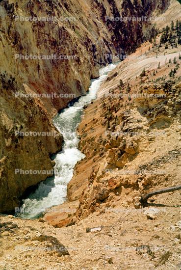 Grand Canyon of the Yellowstone, Valley, River, Steep
