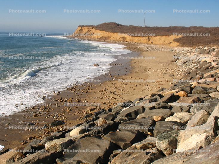 Beach, Sand, Rocks, Shoreline, Cliffs, Montauk Point, long Island