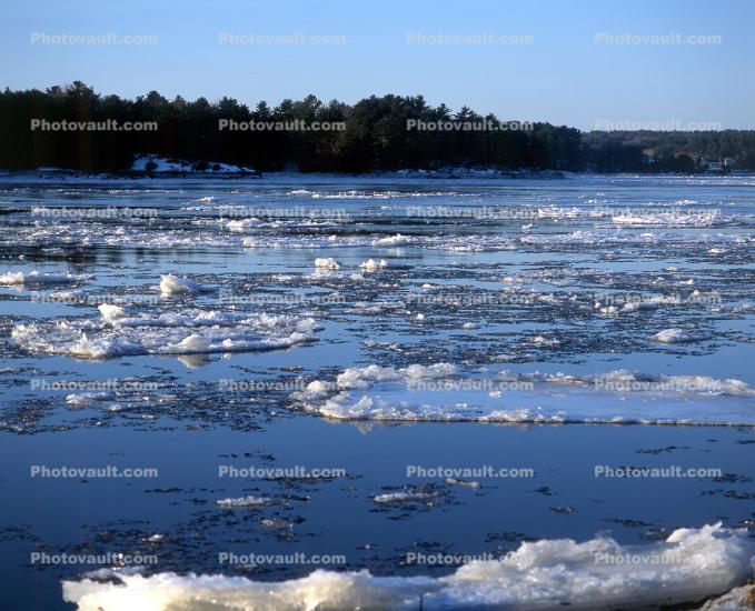 Kennebec River Ice Floes, Arrowsic, Maine