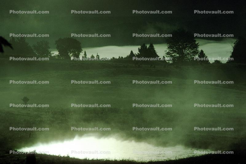 Foggy Pond, Morning, Fog, Burke, Vermont