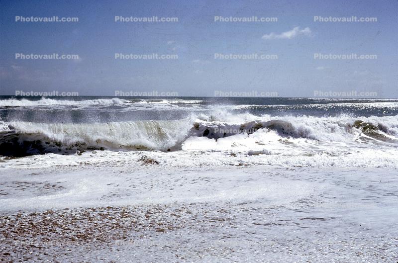 Waves, foam, Atlantic Ocean, Seashore, Seascape
