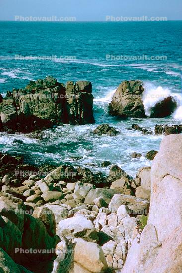 Pacific Ocean, rocks, rugged coast