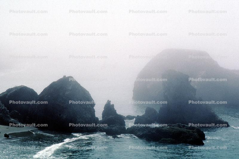 Big Sur, Coastal, rocks, coast, coastline, fog