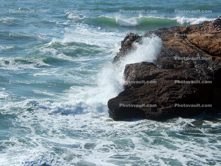 Pacific Ocean, Waves, Rocks