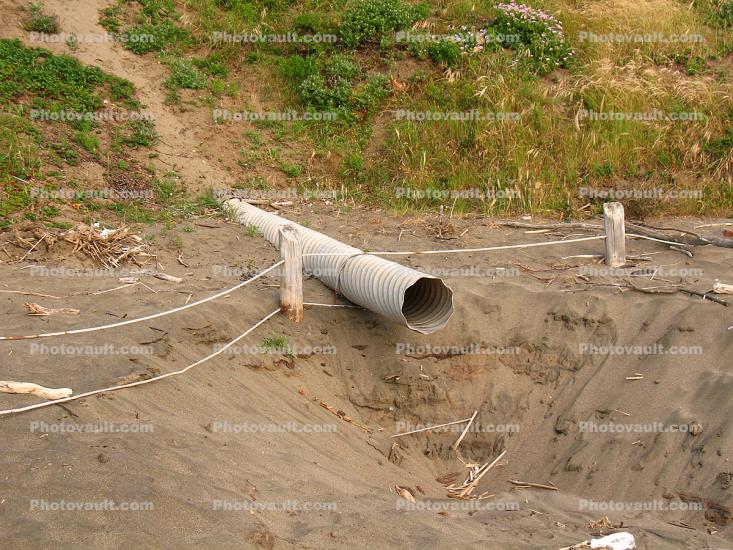 Sewage Outlet, pipe, Baker Beach, San Francisco, Pacific Ocean