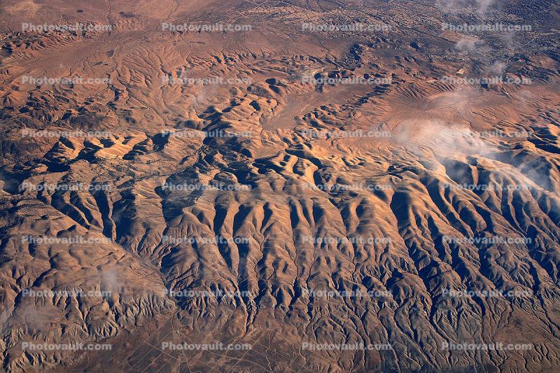 Temblor Range, mountains, summertime, Fractal Patterns