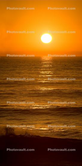 Setting Sun, Sonoma County, Coastline, Coast, Pacific Ocean