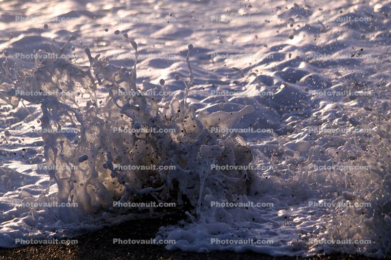 The Magical Moment of a Frozen Splash, Beach, Wave, Sonoma County Coast, Wet, Liquid, Water