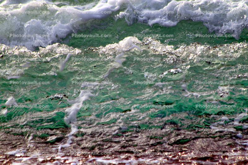 Green Foamy Wave Texture, Beach, Wave, Sonoma County Coast, Ocean, Water, Seawater, Sea, Wet, Liquid