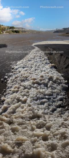 Wiggly Foam, Russian River mouth, Sonoma County
