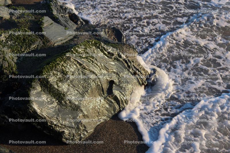 Pacific Ocean, water, rock, sand
