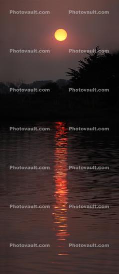 Sunset Waters of Bolinas Lagoon, Marin County, Tranquility