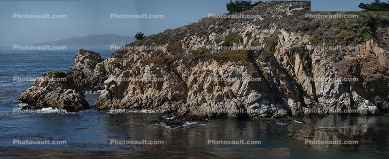 Shoreline Rock Cliffs, Coastline, Pacific Ocean