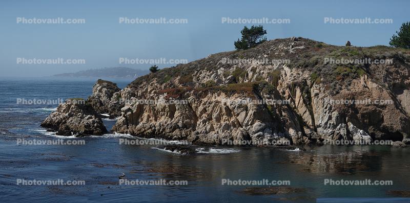 Shoreline Rock Cliffs, Coastline, Pacific Ocean