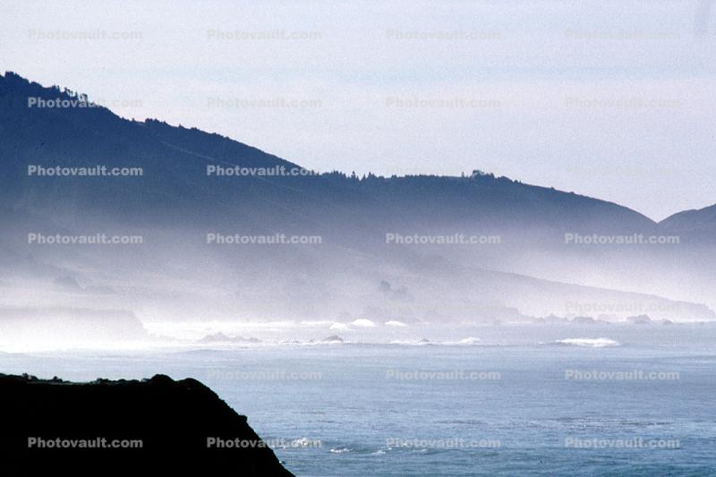 Misty Morning, Coast, Coastline, Pacific Ocean, Mendocino County, PCH