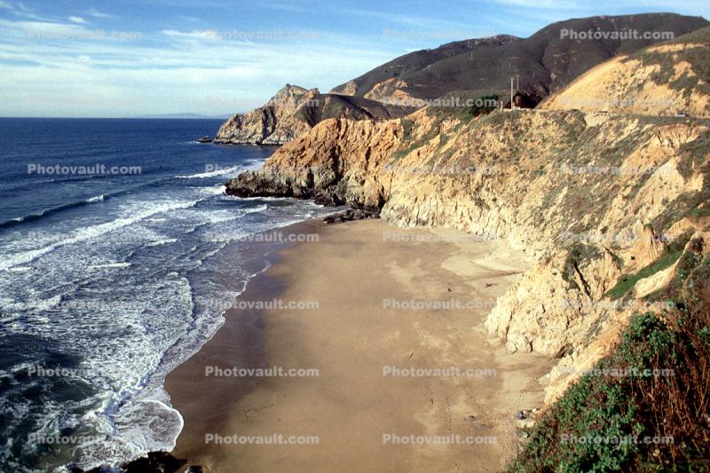 Waves, Cliffs, Beach, Peaceful, Calm, Bucolic, Horizon, PCH