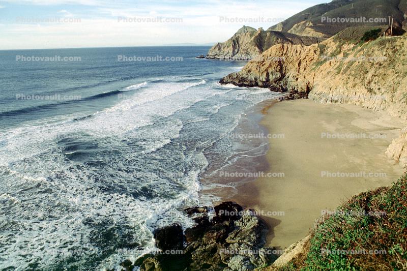 Waves, Cliffs, Beach, Peaceful, Calm, Bucolic, Horizon