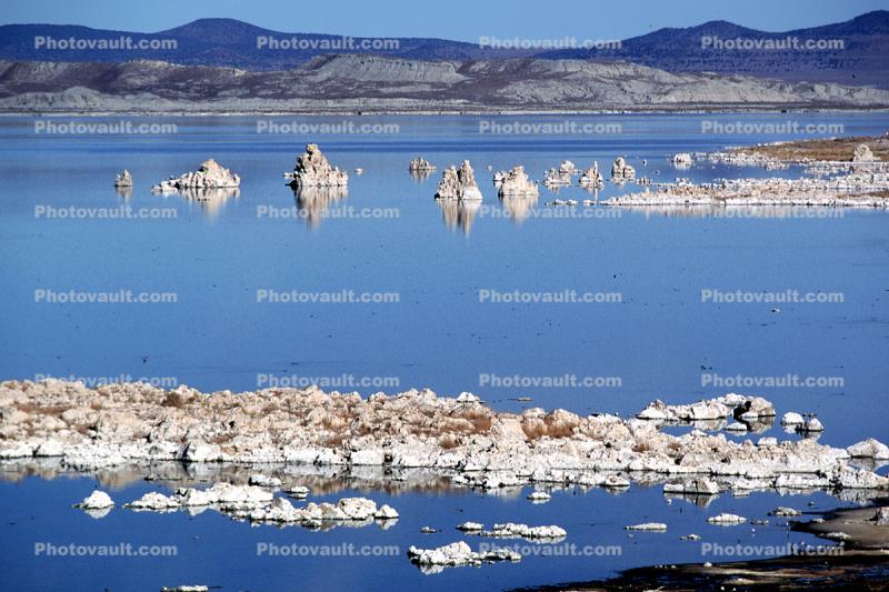 Tufa Formations, water, wet, reflection, hills, mountains