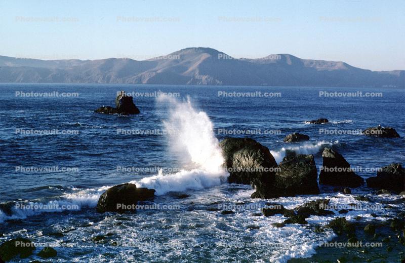 splash, Pacific Ocean, Marin Headlands