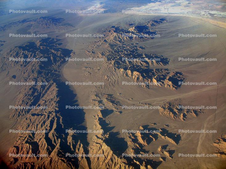 Fractal Landscape, Mojave Desert, east of Los Angeles, Dirt, soil