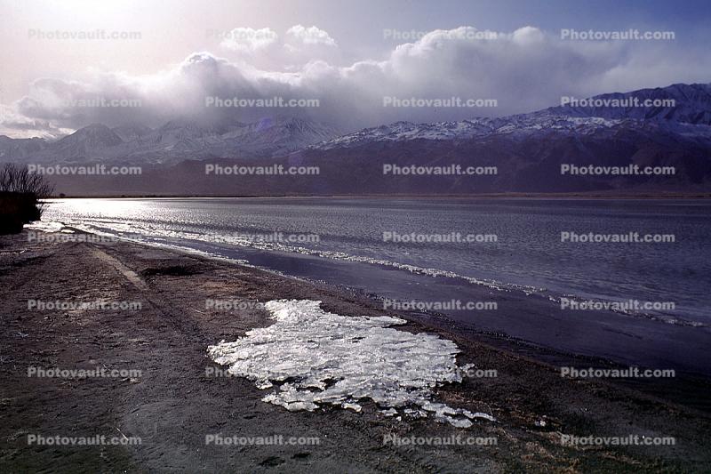 ice, cold, lake, pond, Owens Valley, water