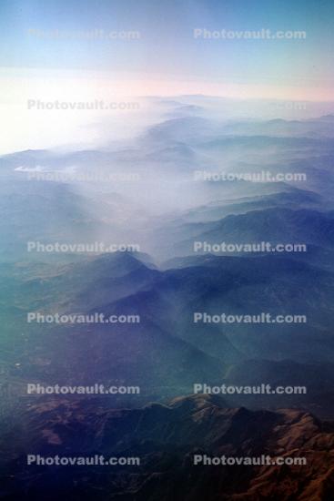 Haze in the Valleys, coastal mountains, forest fire smoke