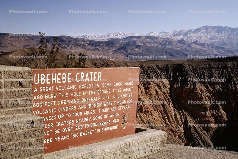 Ubehebe Crater, Sign, Signage, Barren Landscape, Empty, Bare Hills