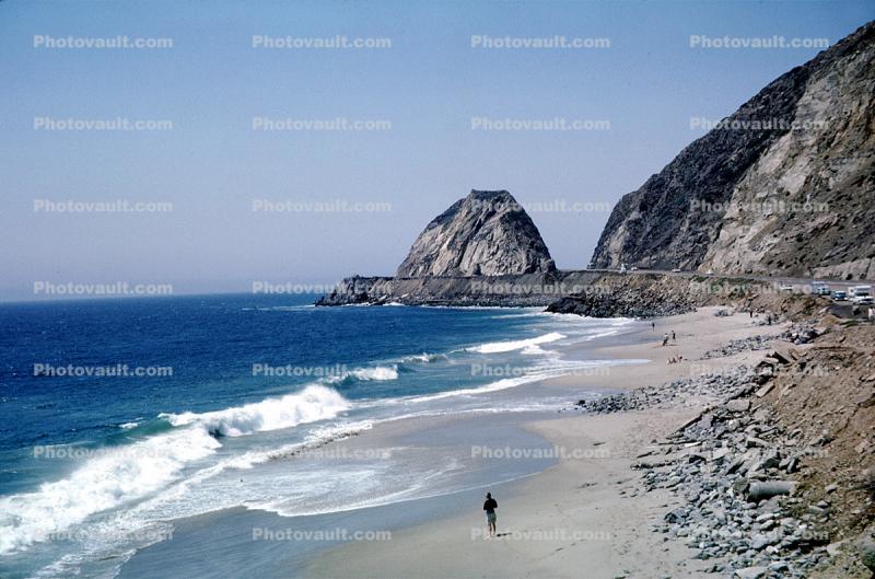Beach, Waves, Malibu Coastline, US Highway-1, Pacific Coast Highway-1, PCH