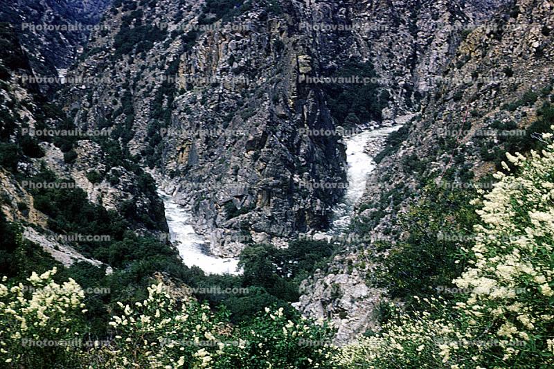 Kings River, Kings Canyon National Park, Sierra-Nevada Mountains, May 1960, 1960s