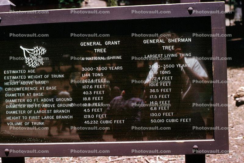General Sherman Tree, Sign, Signage