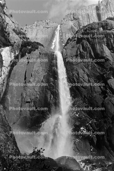 Yosemite Falls, Waterfall, landmark, Granite, Cliffs, Rock