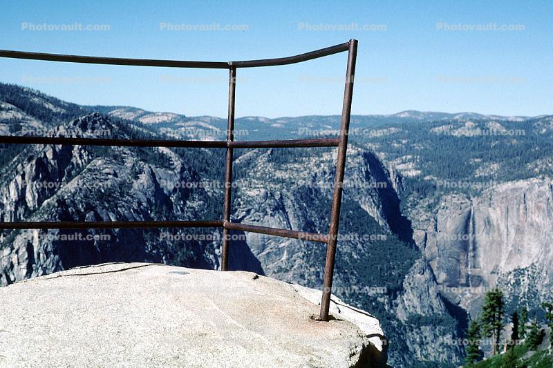 Railing, lookout point, Granite Cliff
