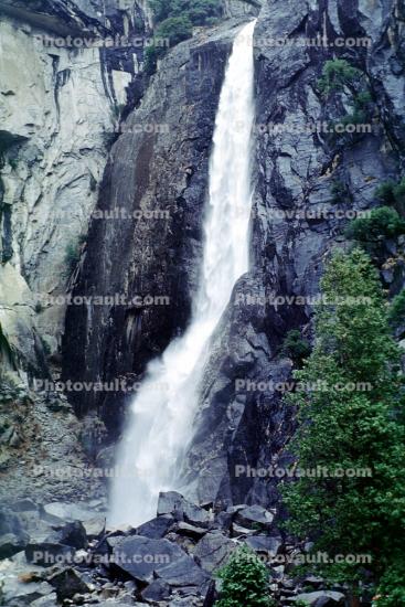 Lower Yosemite Falls, Waterfall, Granite Cliff