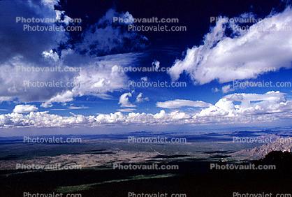 Barren Rock Formations, Cumulus Puff Clouds, Puffy, Cotton Balls
