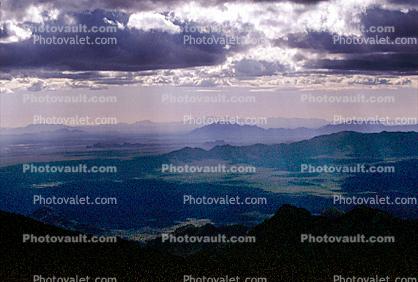 Cloud Shadows on a Valley, Mountain Range, Virga