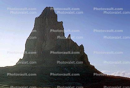 Agathla Peak, El Capitan, eroded volcanic plug, igneous rock, volcanic breccia, Landmark