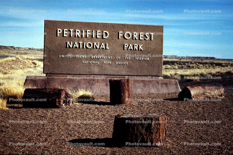 sign, signage, post, Petrified Forest National Park