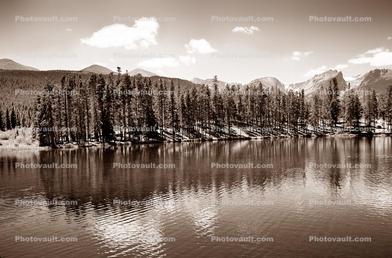 Lake, water, reflection, Sprague Lake and the Continental Divide